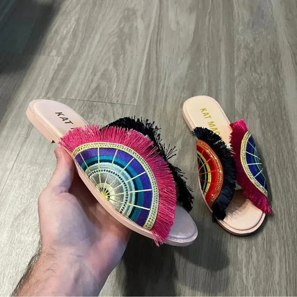 Kat Maconie Mona Slides Size 7 color Nude Pink - Picture 1 of 7